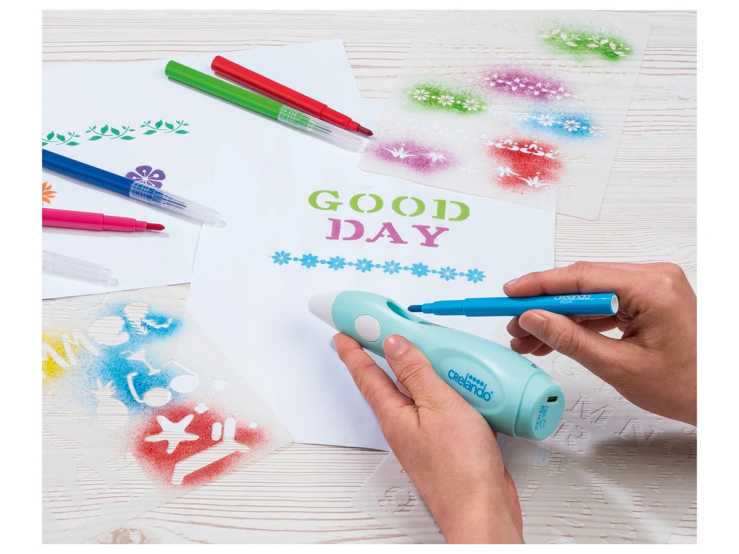 crelando® Airbrush Starter Kit, für kreative Sprayeffe…