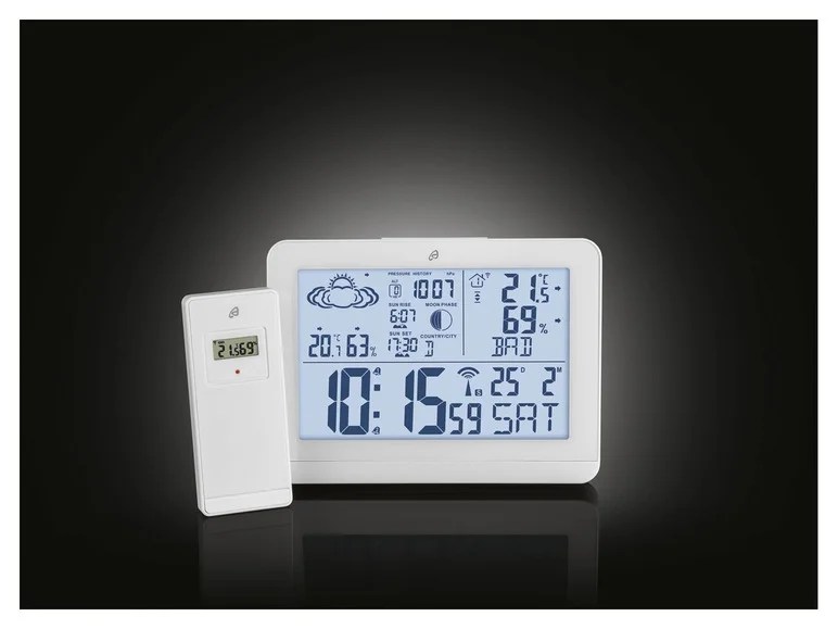 AURIOL® Design-Funkwetterstation, mit Außensensor