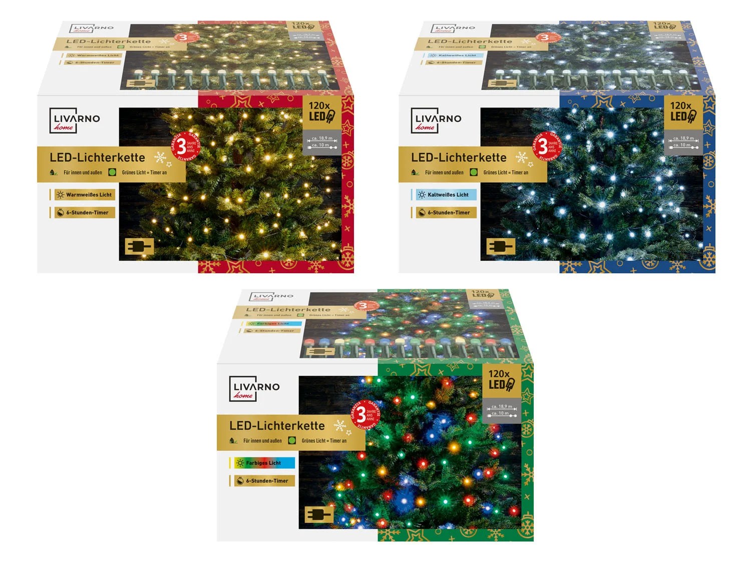 LIVARNO home LED-Lichterkette, 120 LEDs | LIDL