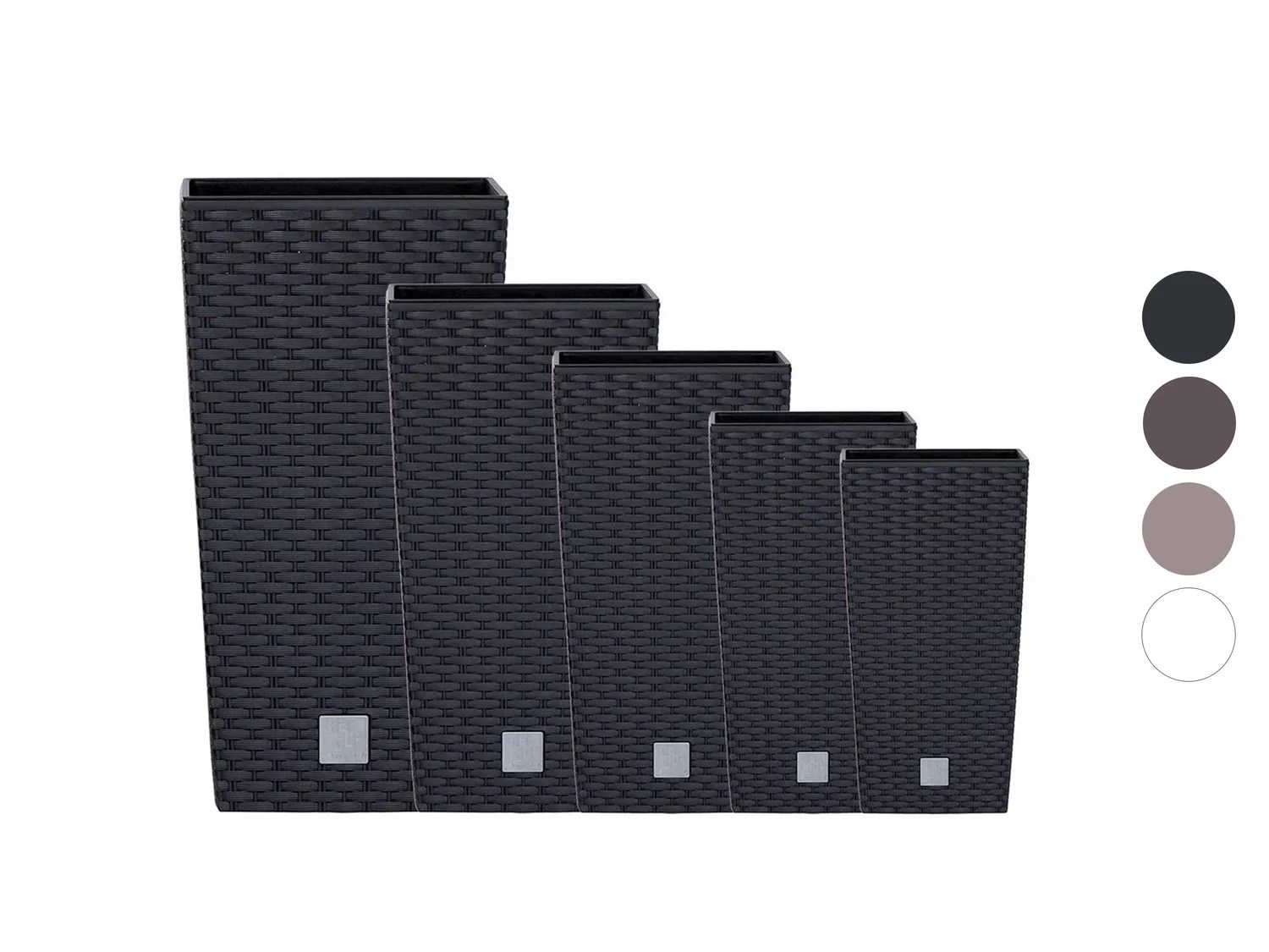 Blumentopf Einsatz Blumenkübel Rattan RATO SQUARE DRTS325 Anthrazit