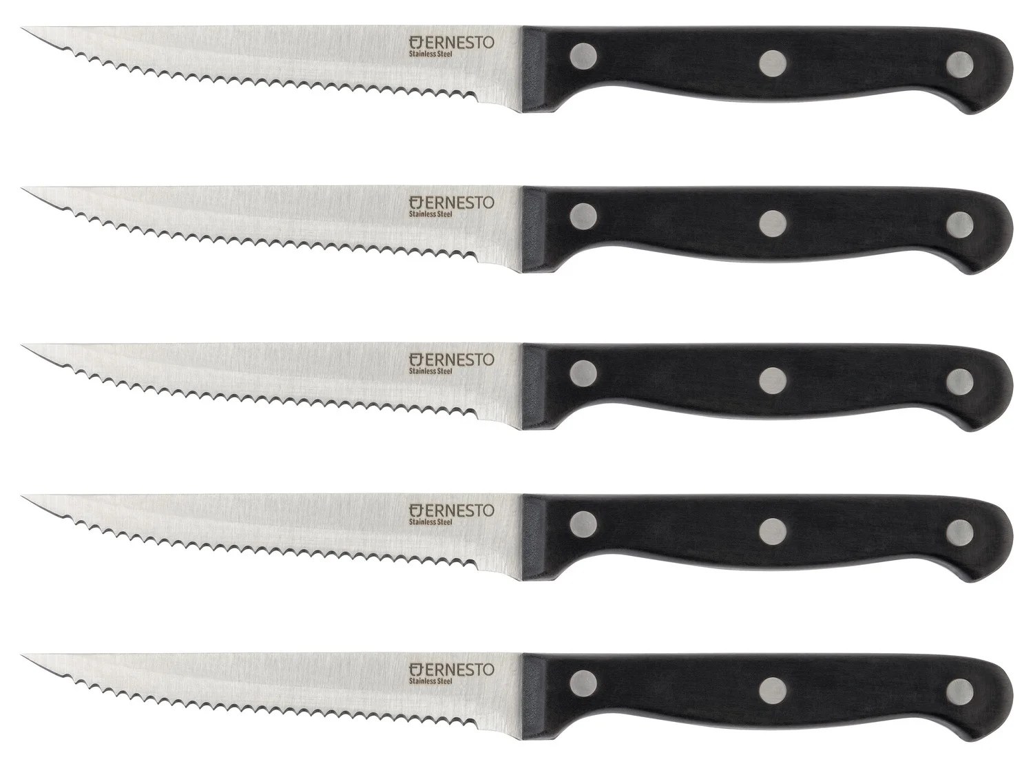 ERNESTO® Steakmesser Set, Mit Wellenschliff LIDL