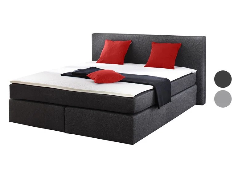 Üblicherweise wird ein boxspringbett in die härtegrade h2, h3 und h4 eingeteilt, wobei sie in der boxspring welt bei jedem bett den härtegrad individuell wählen können. Sun Garden Boxspringbett Darwin Mit Komfortschaum Topper Federkernmatratze Lidl De