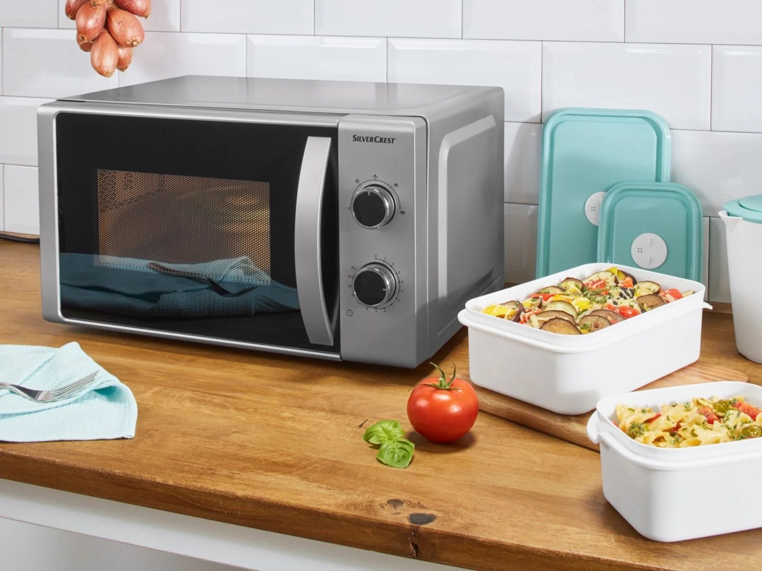 SILVERCREST® Mikrowelle, 17 l Garraumvolumen, 5 Leistungsstufen, mit