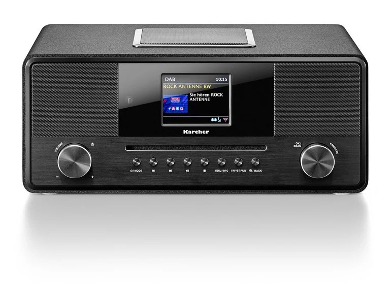 Karcher DAB 9000CDi mit CDPlayer & integriertem Subwoofer (DAB+ / UKWRDS, WLAN