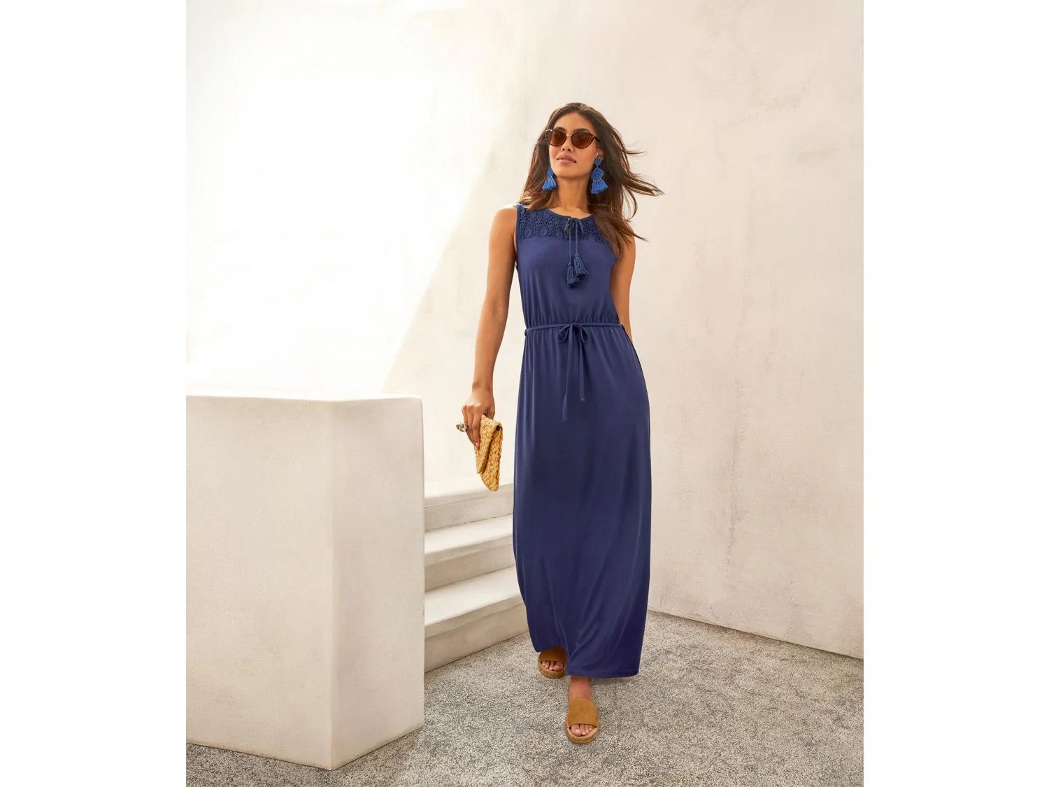 ESMARA® Kleid Damen, Kordel in der Taille Lidl.de