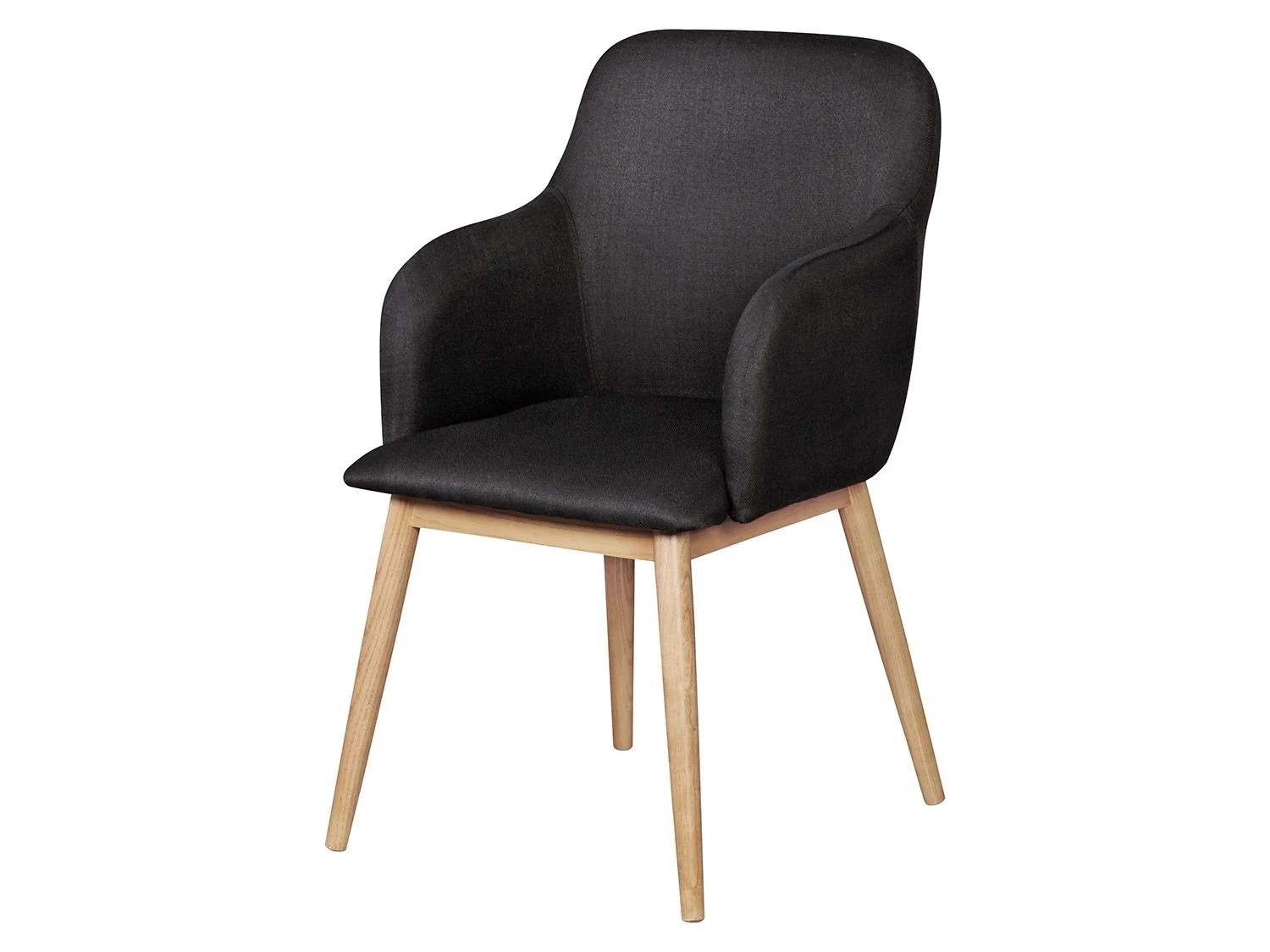 Wohnling Esszimmerstuhl »Skandi«, hohe Armlehnen, RetroDesign, mit Holzbeinen Lidl.de