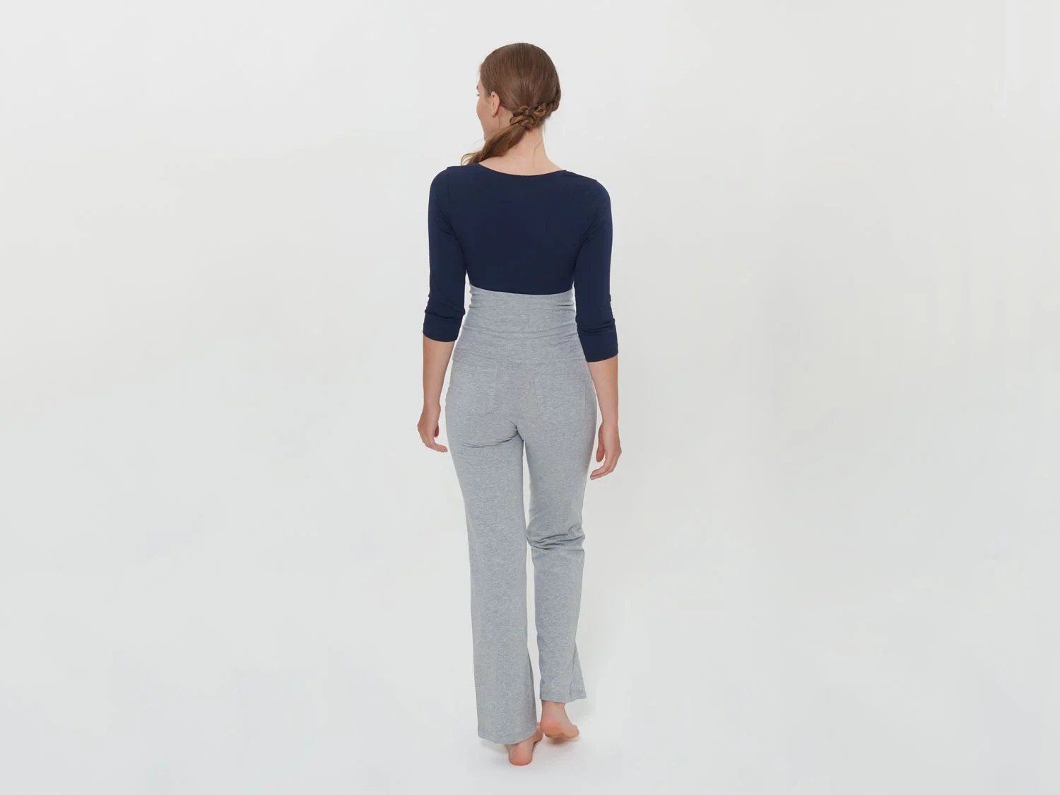 ESMARA® PURE COLLECTION Damen UmstandsRelaxhose, mit Umschlagbund