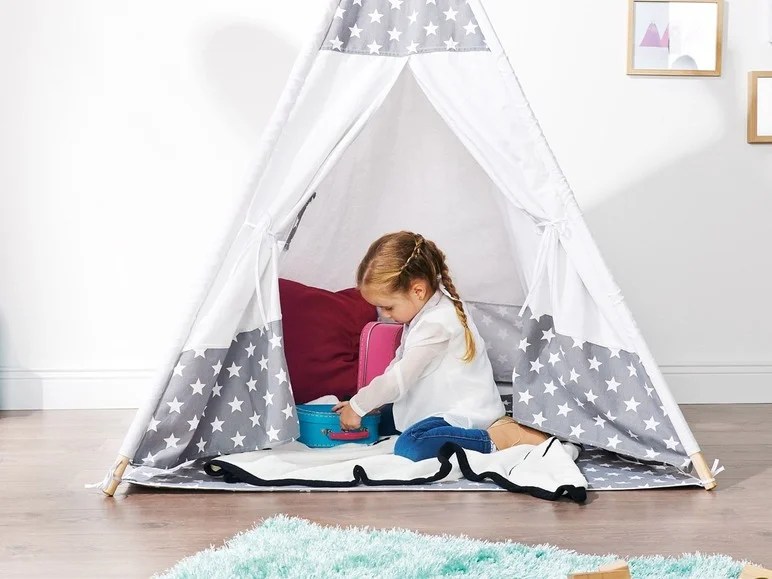 Pinolino Tipi Zelt Kinder, ab 3 Jahren, inklusive Bodenmatte, mit