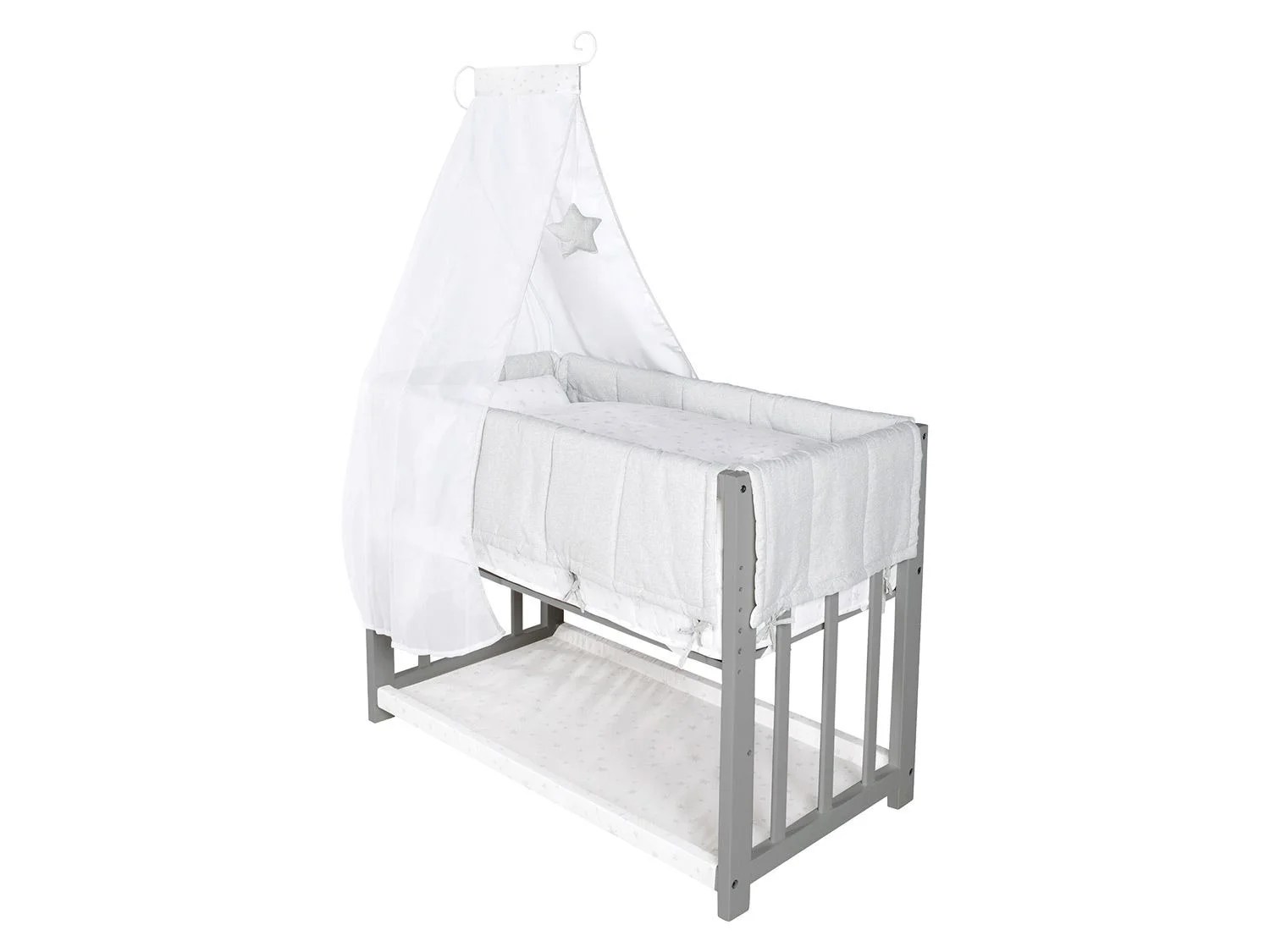 roba 4in1 Beistellbett, Wiege, Babybett und Kinderbank