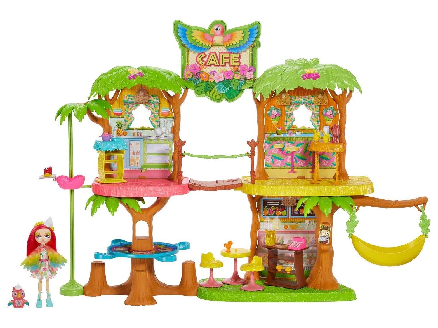 Enchantimals Spielset »DschungelwaldCafé«, mit 7 Spielbereichen, ab 4 Jahren Lidl.de