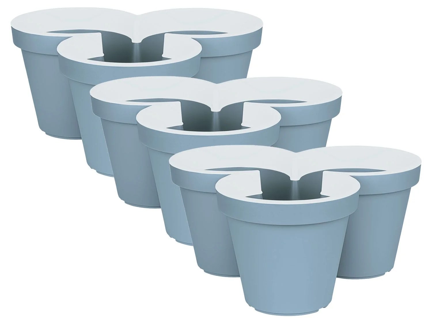 PARKSIDE® Pflanztopf, 3 Stück, stapelbar, aus Kunststoff