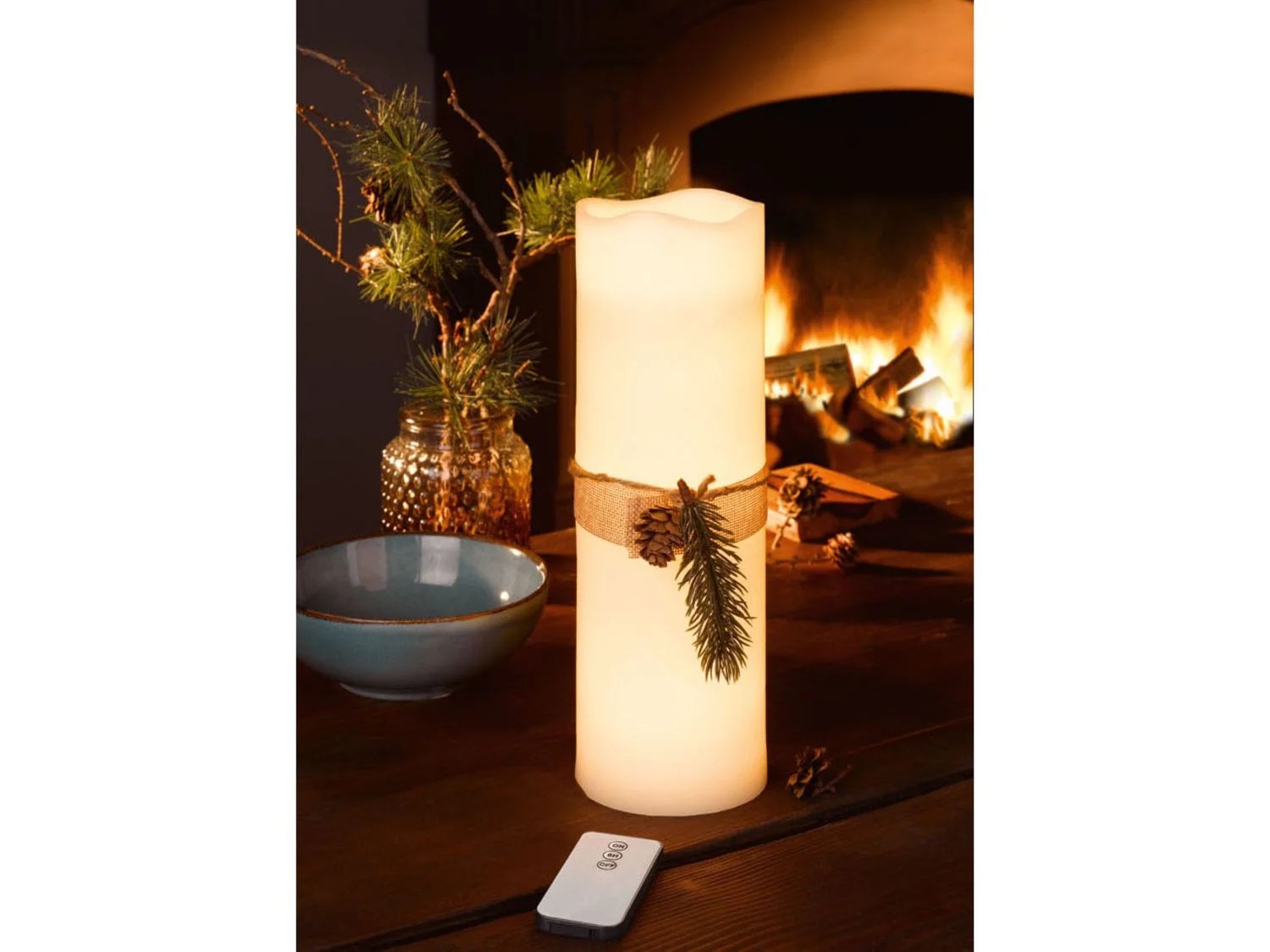 MELINERA® LED Kerze mit Band und Dekoration - Lidl.de