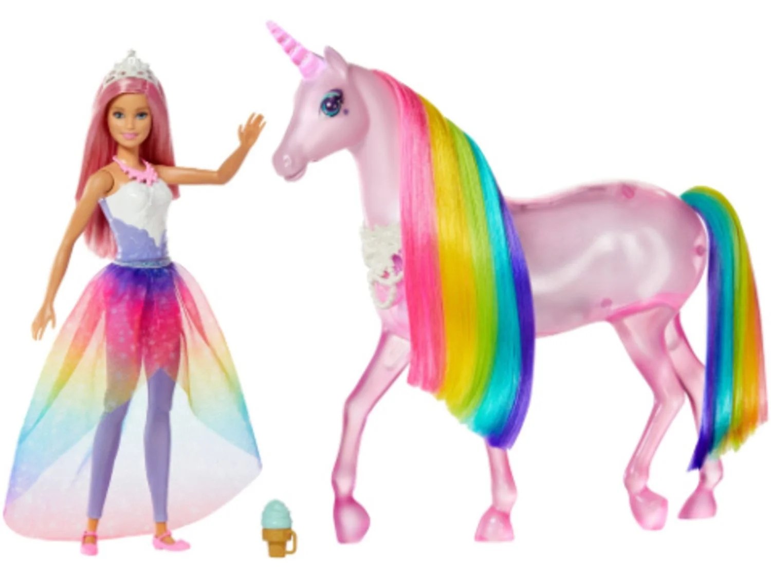 Barbie »Dreamtopia Magisches Zauberlicht Einhorn«, mit Barbie und