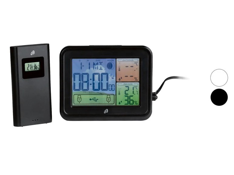 AURIOL® Funk Wetterstation, mit Farbdisplay und 2 x USB - Lidl.de