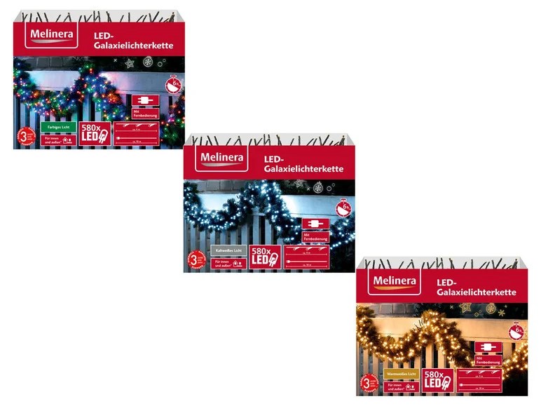 MELINERA® Galaxielichterkette, 580 LEDs, 6StundenTimer Lidl.de