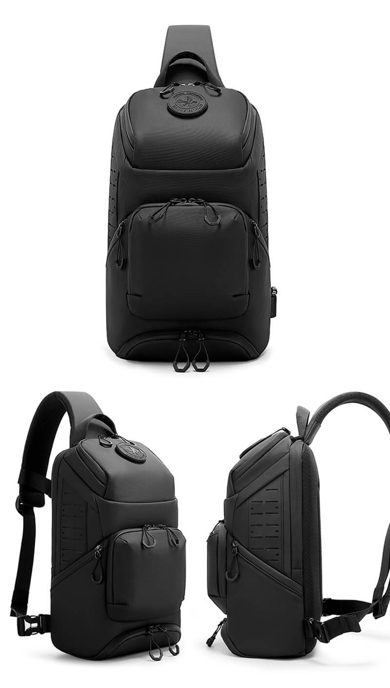 Brusttasche Herren aus Oxford Brustbeutel ein Gurt Rucksack