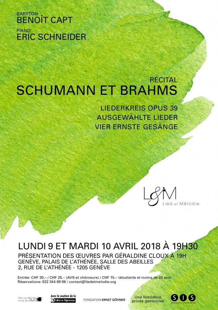 Récital du 9 et 10 avril 2018 à 19h30