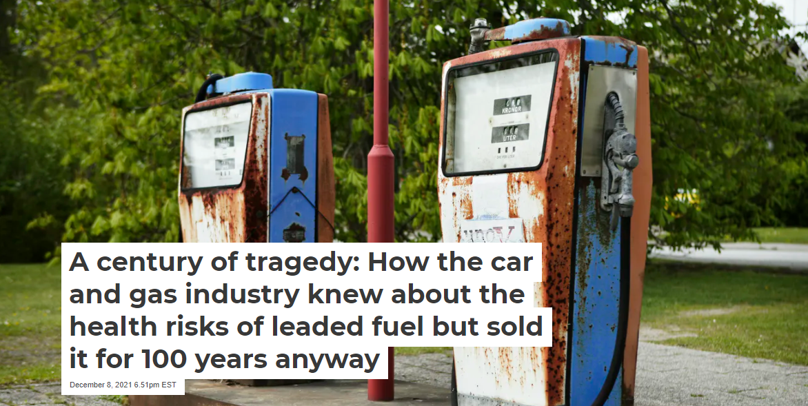 A century of tragedy How the car and gas industry knew about the