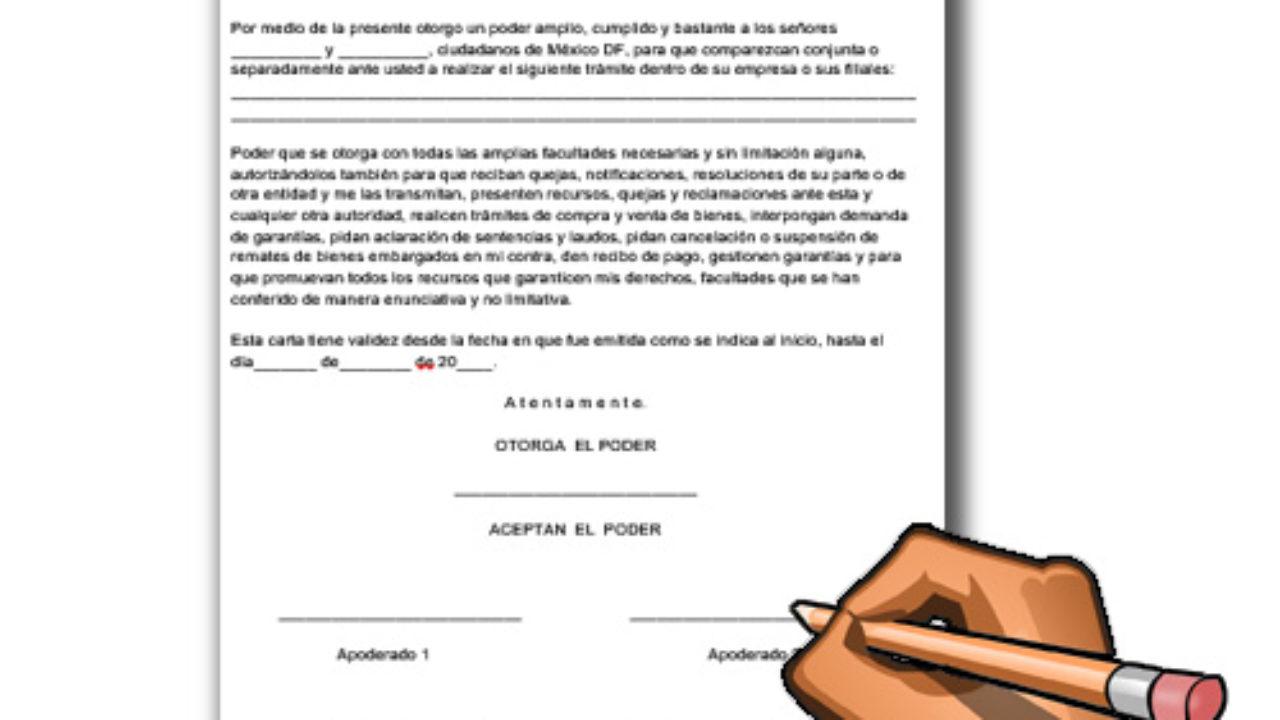 Ejemplo De Carta De Autorizacion De Poder Nuevo Ejemplo