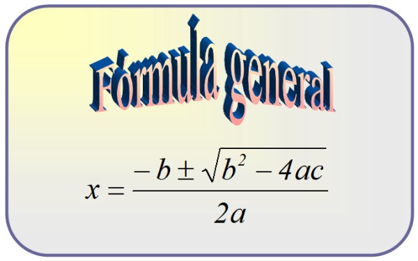 Formula General Para Resolver Ecuaciones Cuadraticas ISPIT