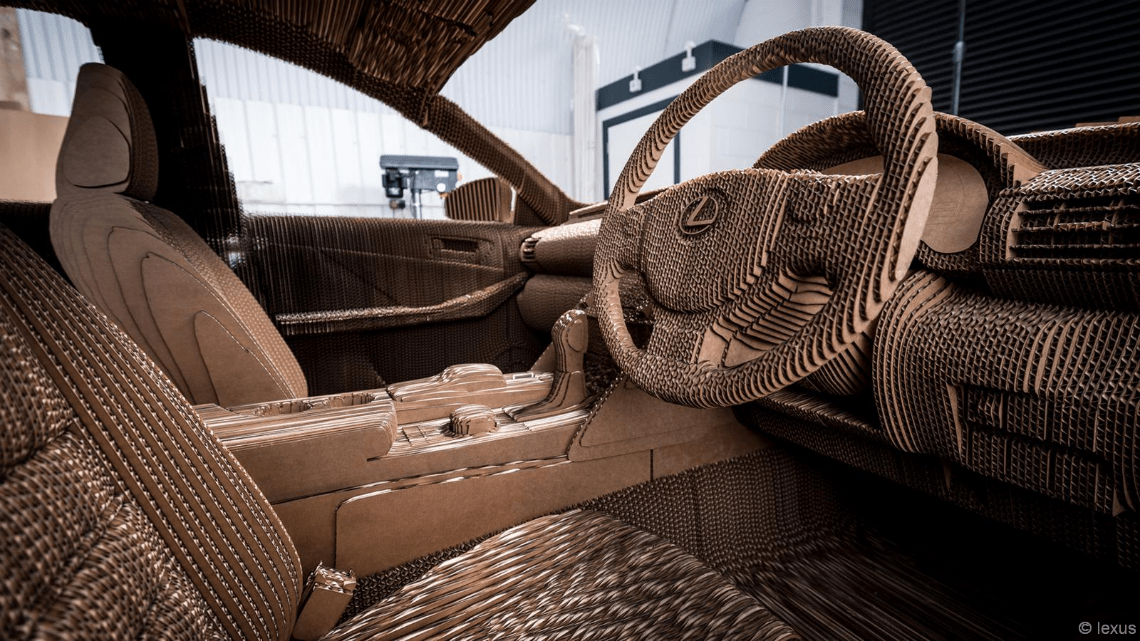 Lexus builds an elctric car made from lasercut cardboard LifeGate