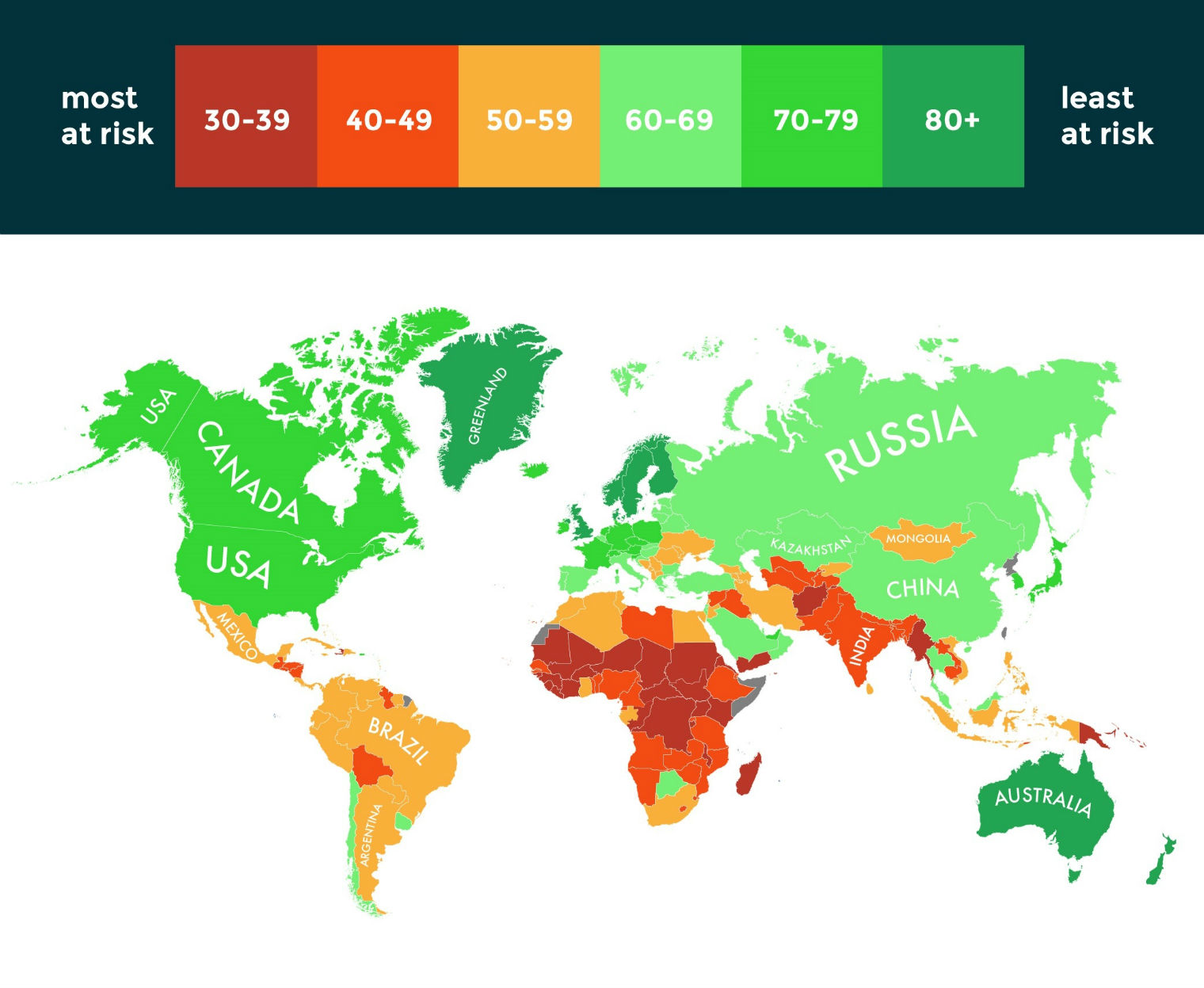 Quali sono i paesi più in pericolo a causa dei cambiamenti climatici