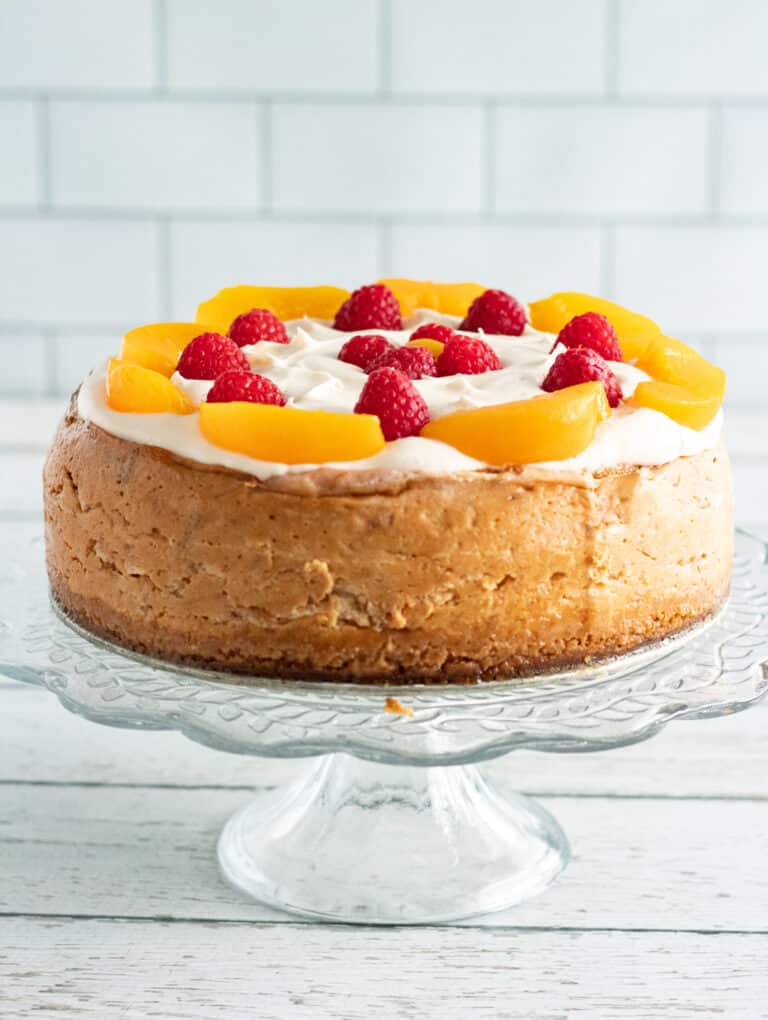 Instant Pot Peach Melba Cheesecake Recipe Life Love Liz