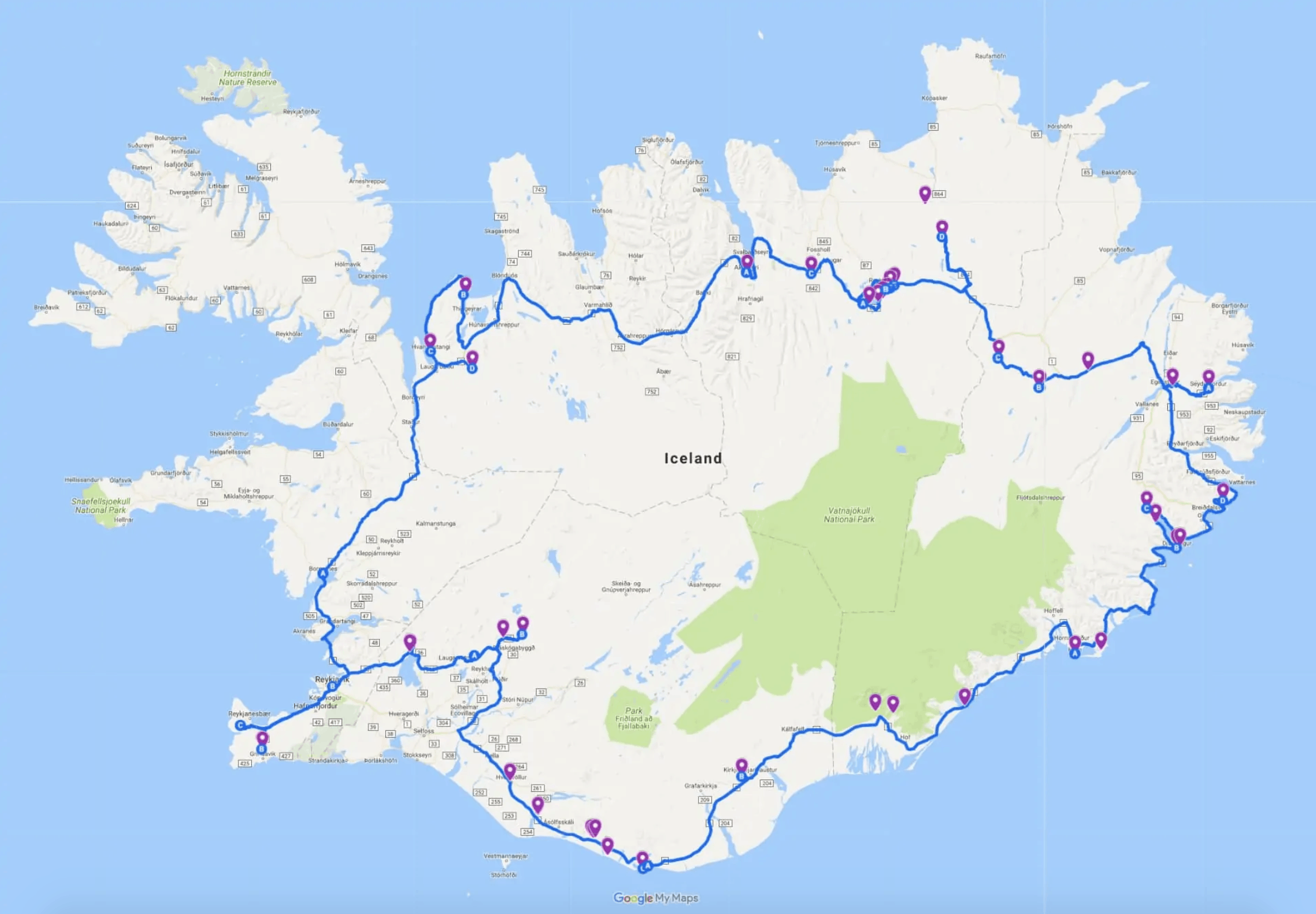 Ring Road Iceland Map Life Nomading