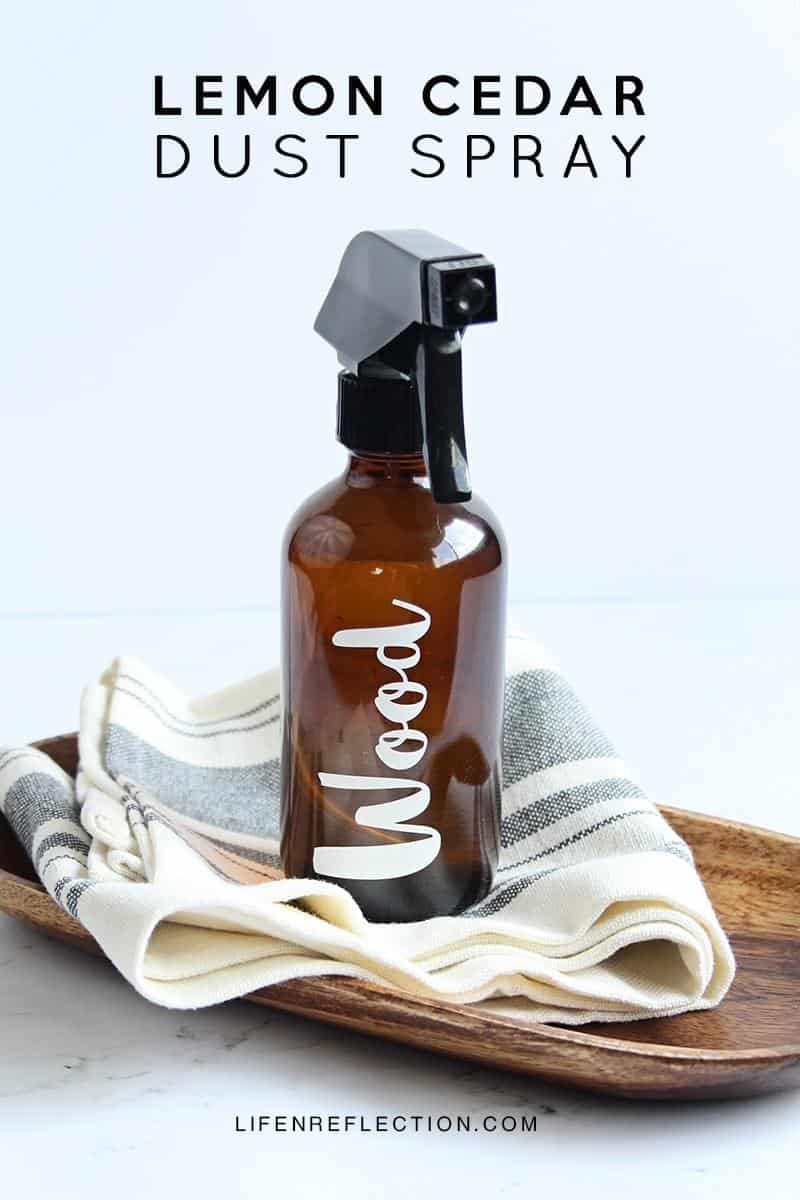 Lemon Cedar Homemade Dust Spray and Furniture Polish Recipe