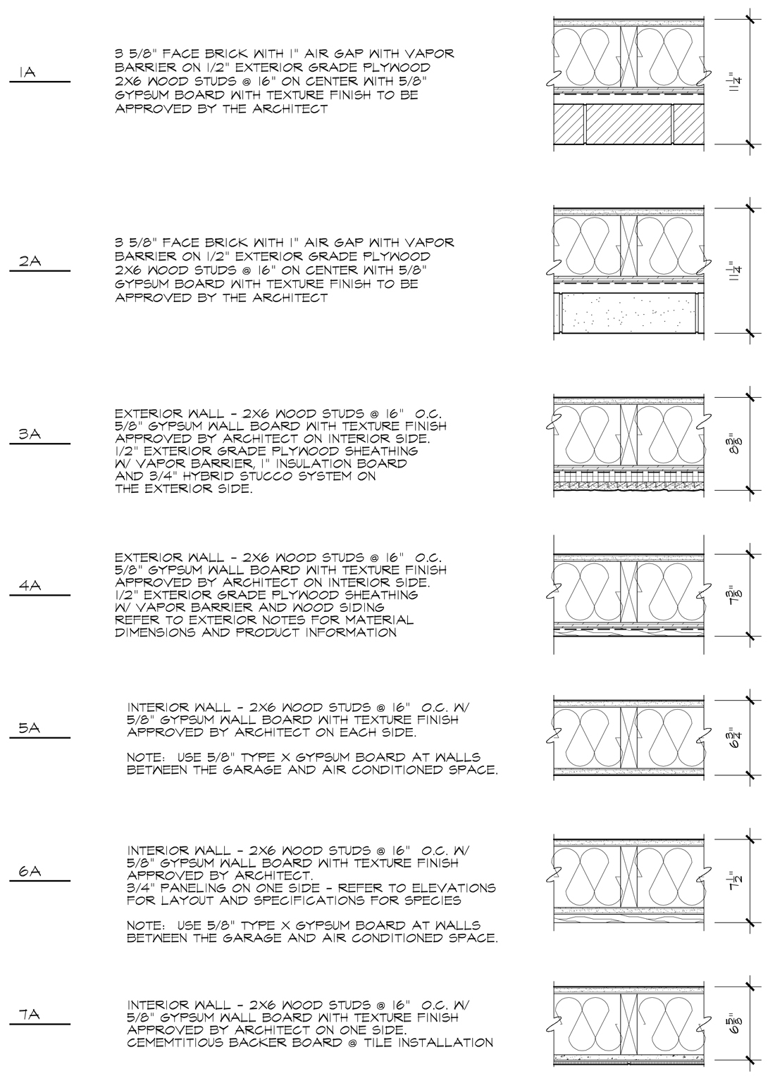 Architectural Graphic Standards Partition Types