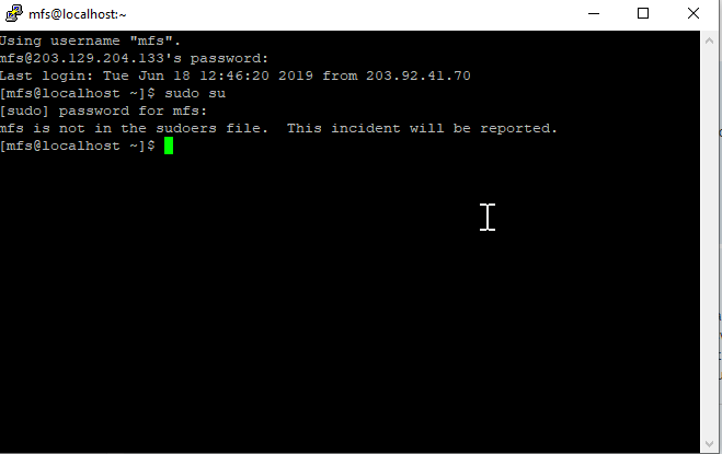 User is not in the sudoers file in CentOS Life On Network