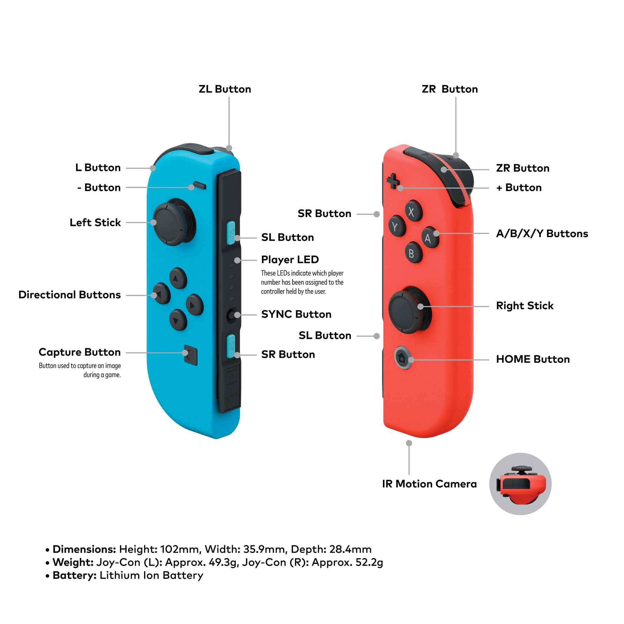 Joy con controller nintendo Lifestan