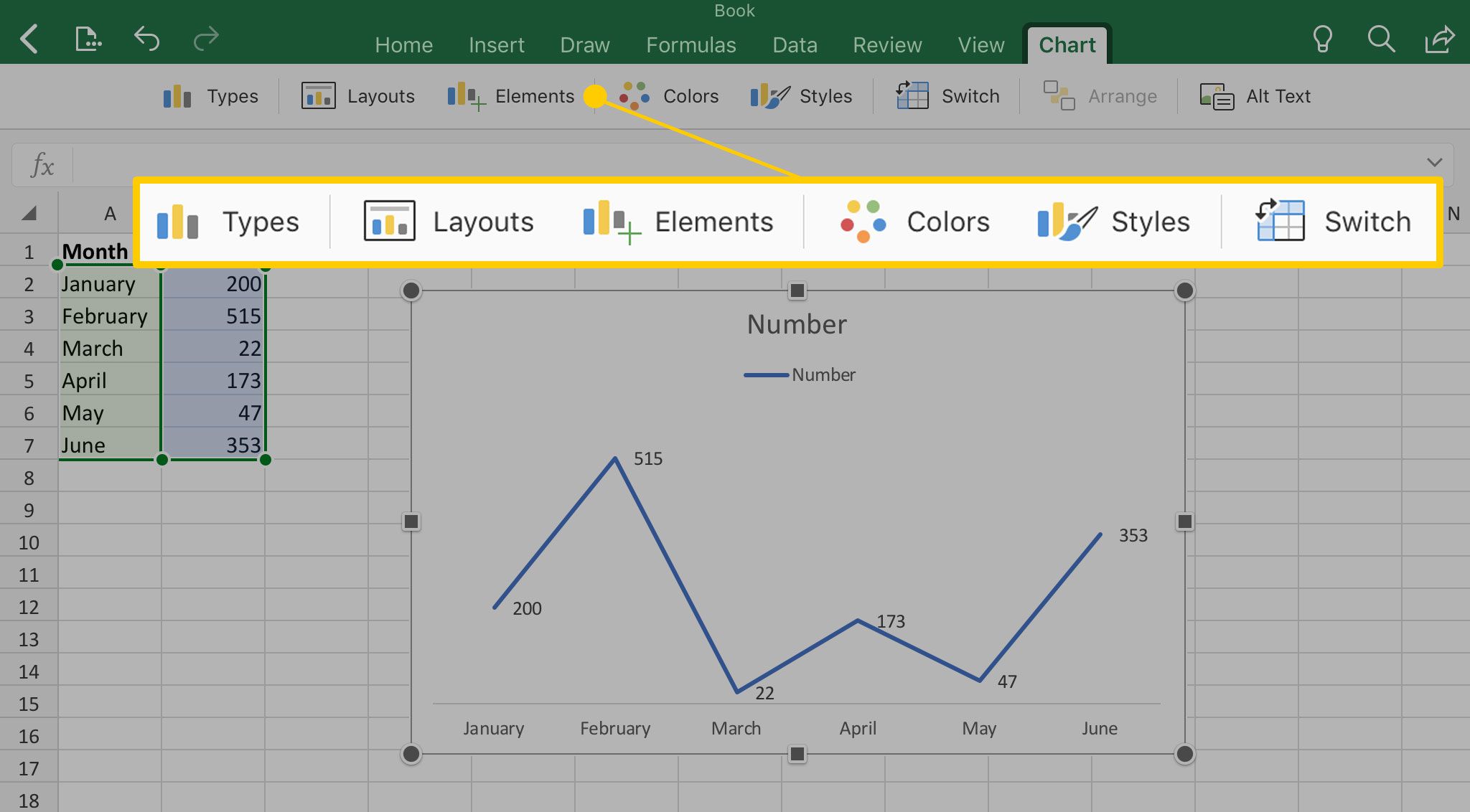 How to Create a Graph in Excel for iPad