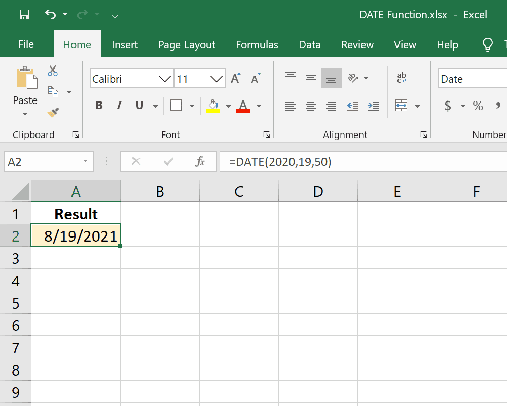 How to Use the Excel DATE Function
