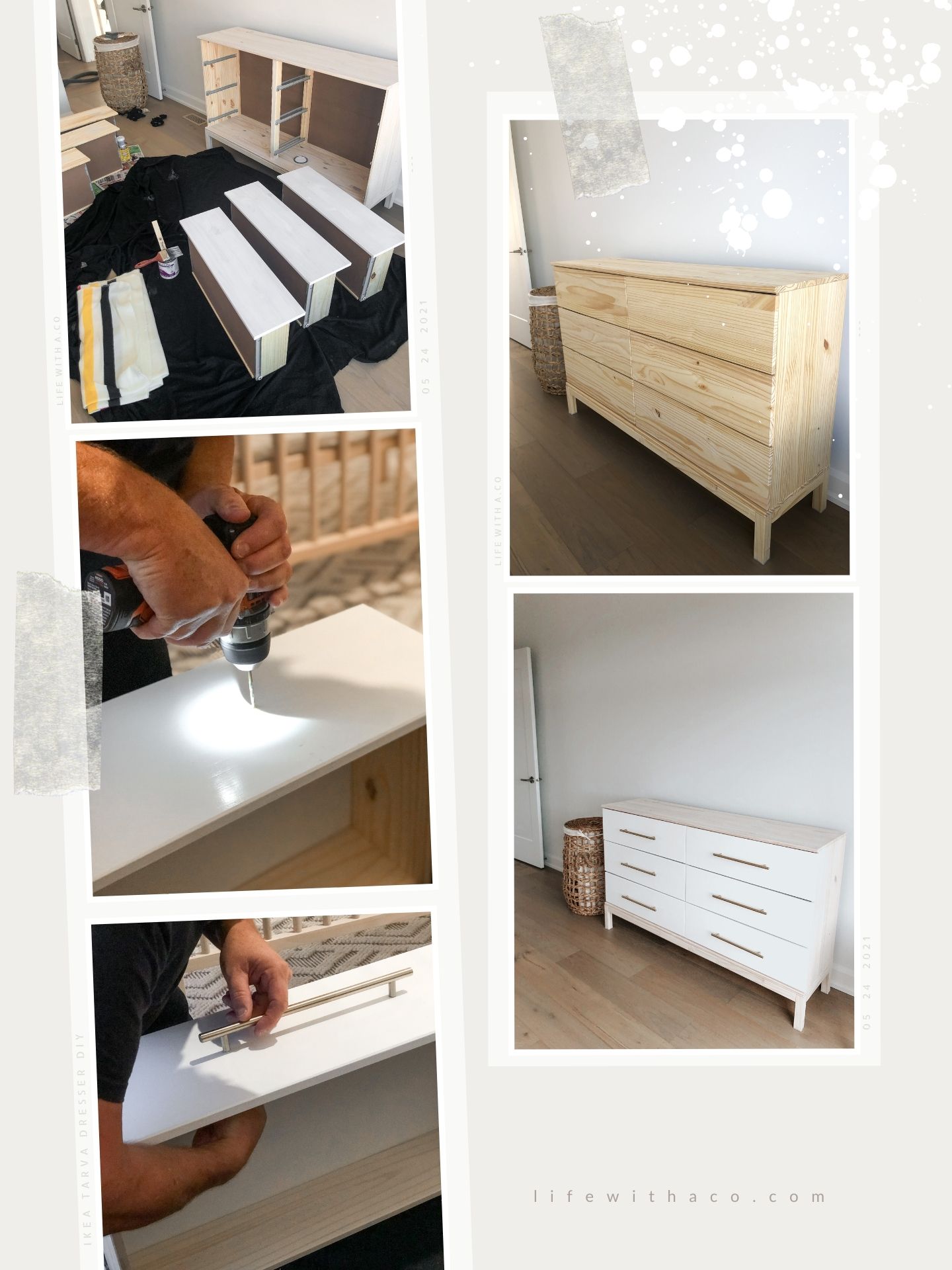 DIY IKEA TARVA DRESSER NURSERY PROJECT Life with A.Co by Amanda L. Conquer