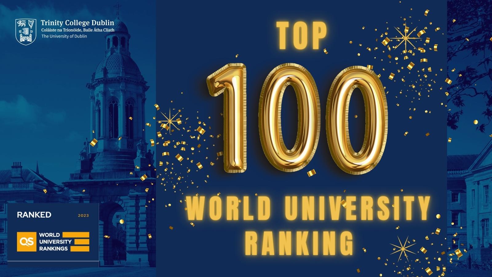 Top 100 Colleges 2023 Trinity College Dublin Ranked Among Top 100 Universities Worldwide. - Liffey Trust Centre
