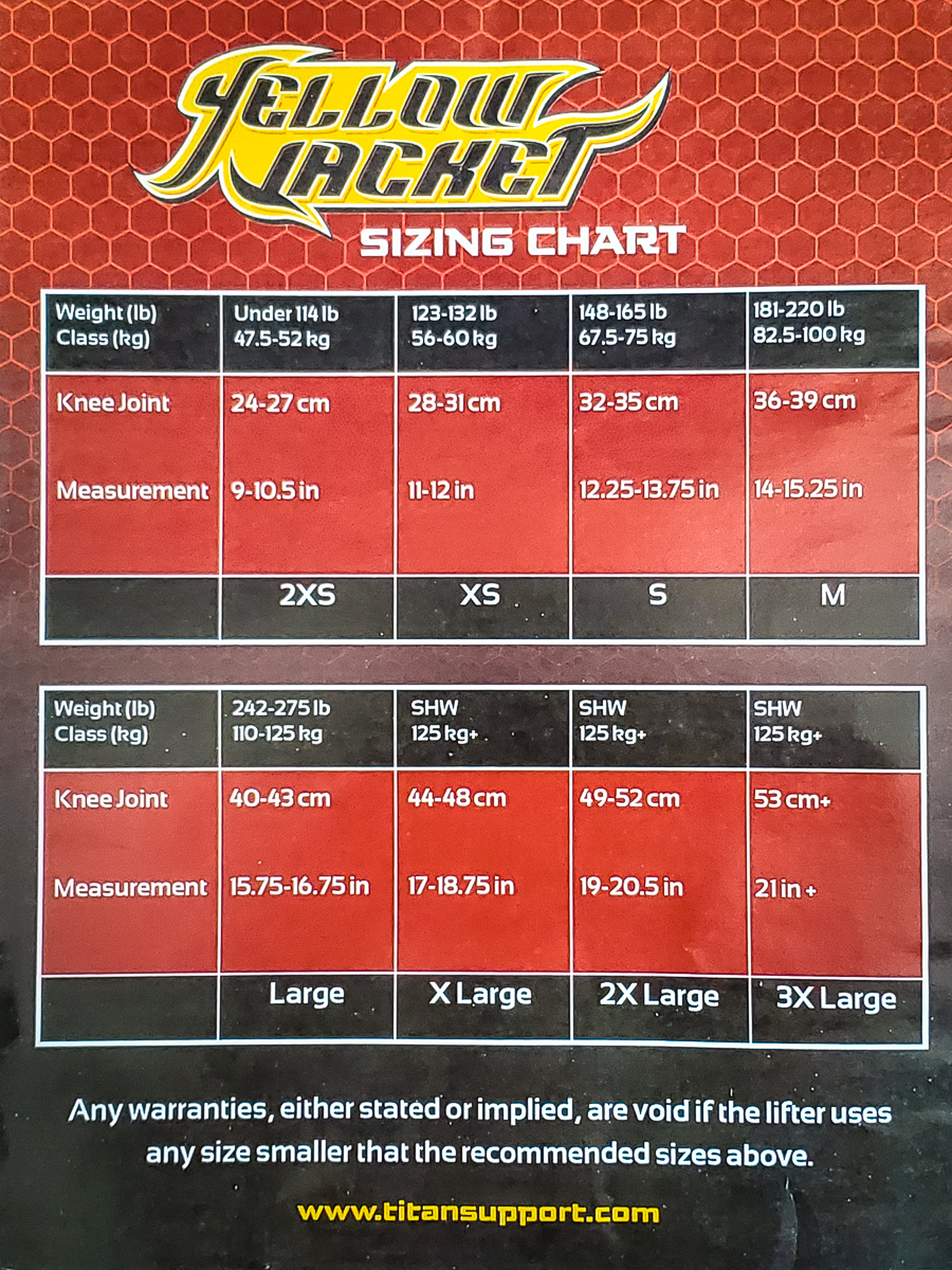 USPA Approved Yellow Jacket Knee Sleeves also IPL Legal For Powerlifting