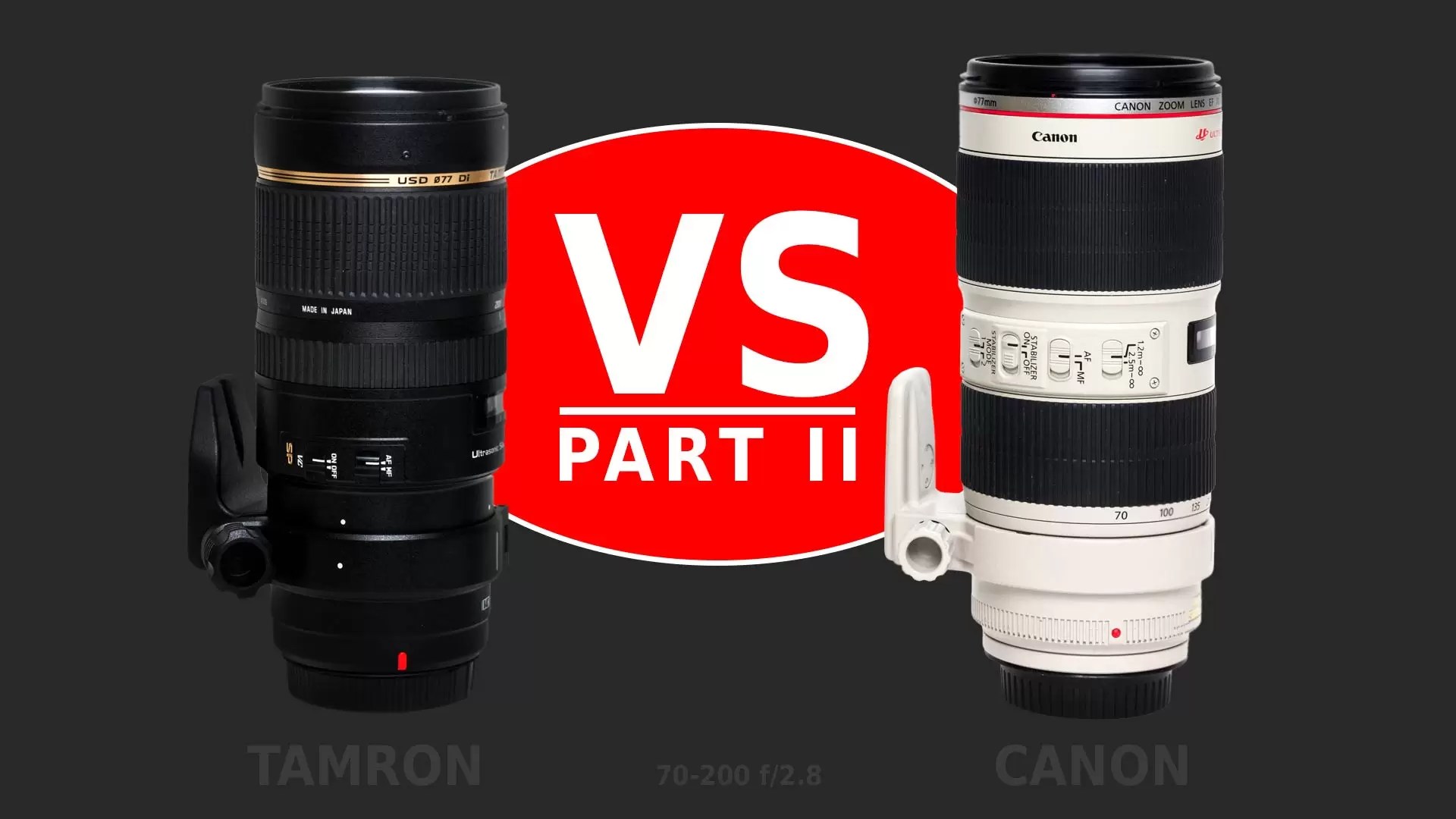 Lens Comparison Tamron SP 70200 f/2.8 Di VC USD vs Canon