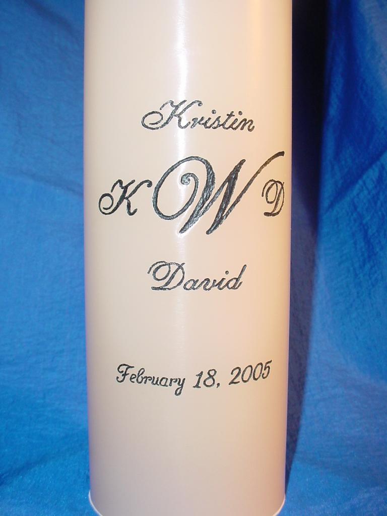 Monogrammed Unity Candles
