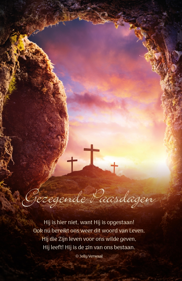 Wenskaart Gezegende Paasdagen Baaij Light Cards