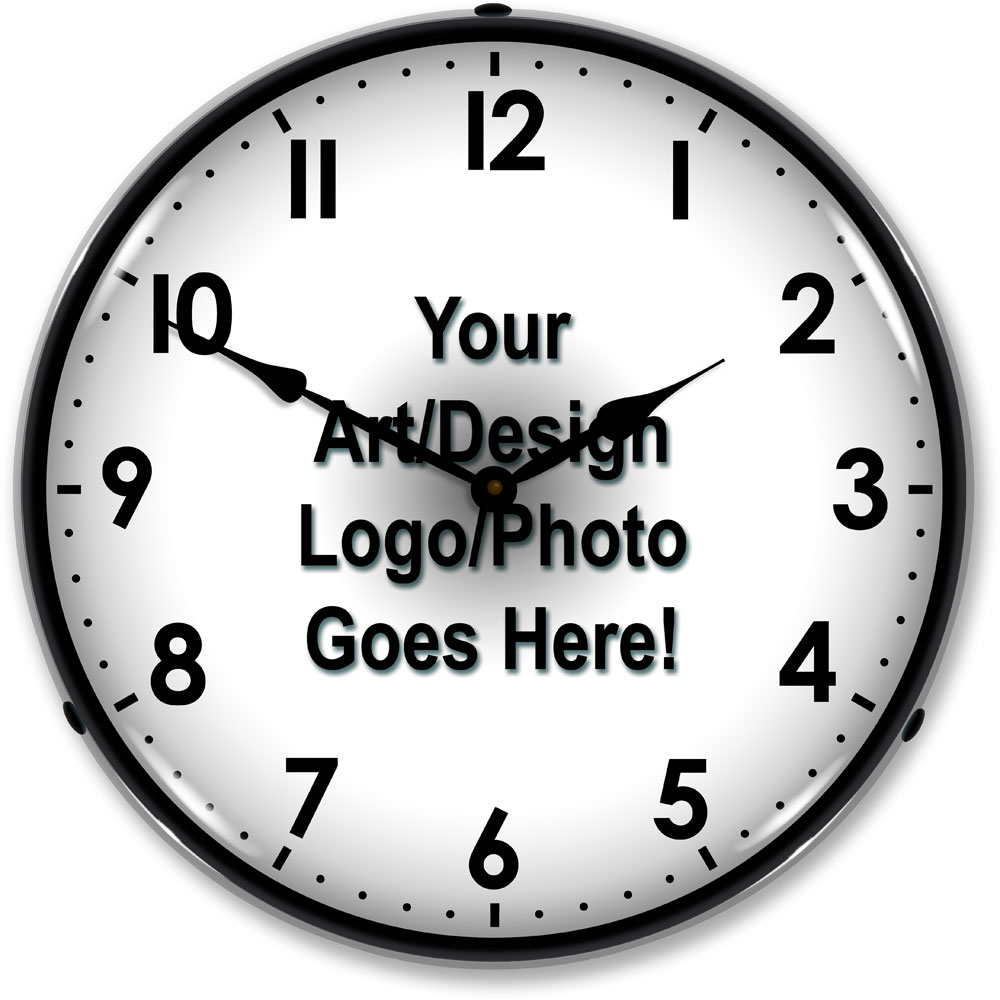 Custom Design Backlit LED Lighted Wall Clock Lighted Wall Clocks
