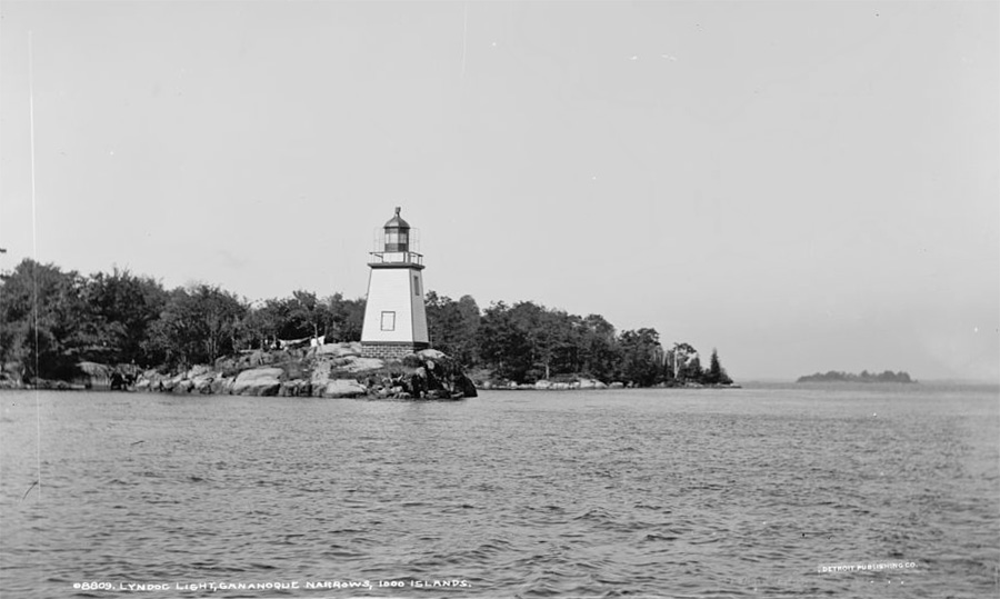 Lyndoch Island (Lindoe Island) Lighthouse, Ontario Canada at