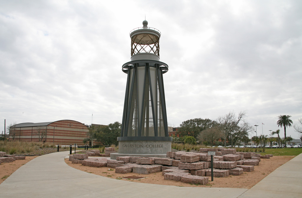 Galveston Jetty Lighthouse, Texas at