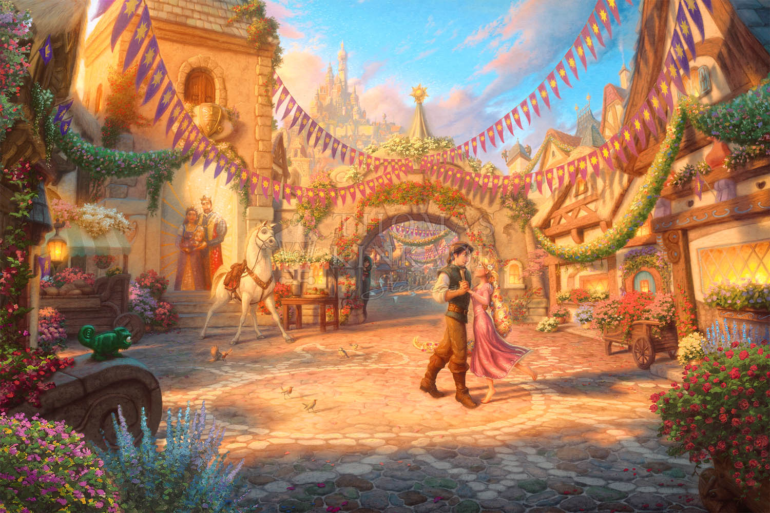 Rapunzel Dancing in the Sunlit Courtyard LightHouse Galleries