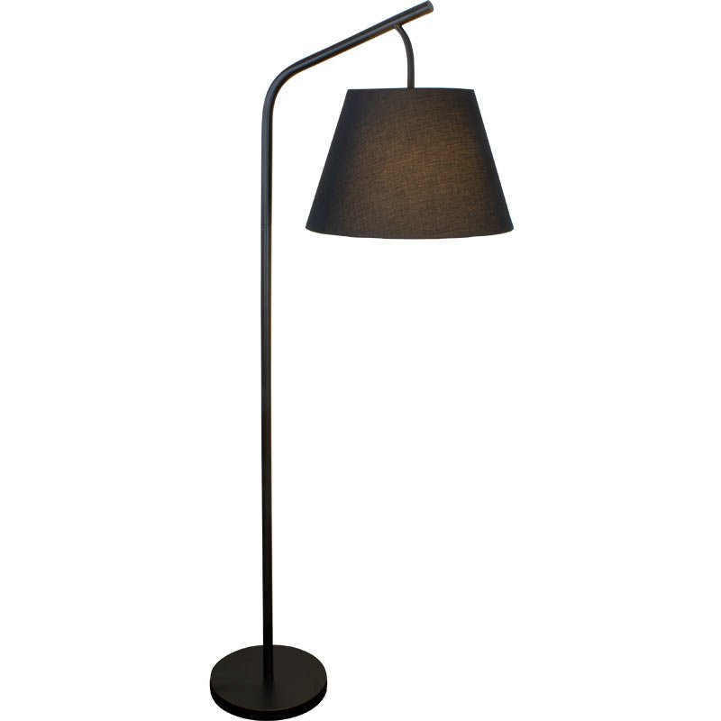 PADSTOW BLACK FLOOR LAMP C/W SHADE Lightingplus