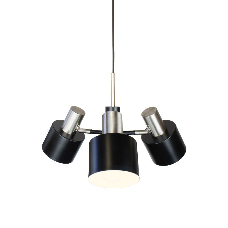 ARI 3LT BLACK/BRUSHED CHROME PENDANT Lightingplus