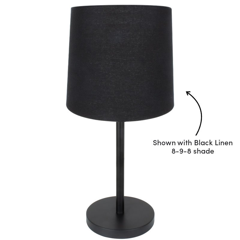 SPOKE 35 MATT BLACK TABLE LAMP BASE Lightingplus