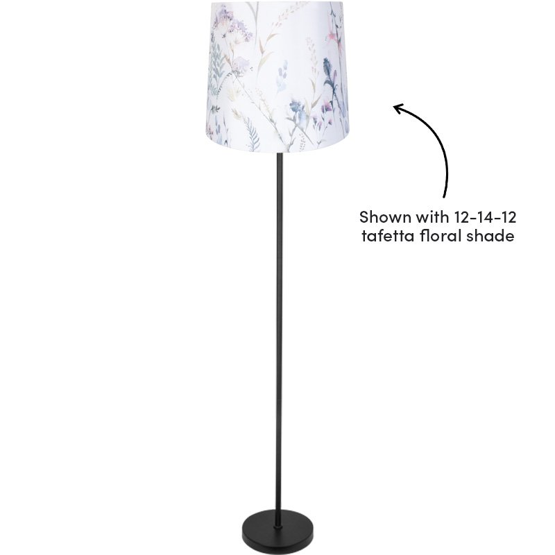 SPOKE MATT BLACK FLOOR LAMP BASE ONLY Lightingplus