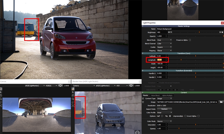 Blender Lighting Tutorial 03 Smart Car Enhancing a HDRI Map