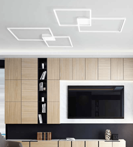 CROSS Ceiling light 45w 3350lm WHITE CCT Malta Ceiling Lights Malta